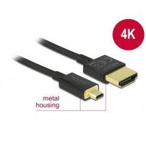 Delock High Speed HDMI with Ethernet micro HDMI - HDMI Slim 4K 60Hz 0.50 m