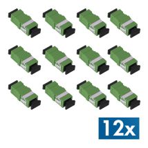 Kuituadapteri SC Simplex, ilman laippaa, vihreä (OS2) 12 kpl