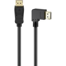 DisplayPort™-kaapeli 2.0/2.1, 54 Gbit/s kulmalla 1m