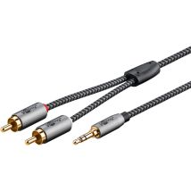 Goobay Plus Series audiokaapeli 3.5mm uros - 2x RCA uros 0,5 m