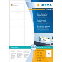 Herma-etiketti irrotettava 63,5mmx38,1mm, 2100 tarraa