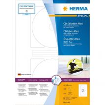 HERMA CD etiketit Maxi A4 valkoinen 116 mm paperi läpinäkymätön 200 kpl