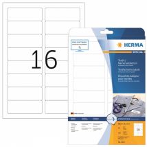 Herma nimi/tekstiilietiketti irrotettava 88.9x33.8mm valkoinen, 320 kpl