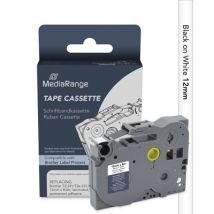 Yhteensopiva tarranauha Brother TZ-231/TZE-231 12mm x 8m musta teksti valkoisella pohjalla