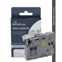 Yhteensopiva tarranauha Brother TZE-325 9mmx8m valkoinen teksti mustalla pohjalla