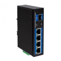 Gigabit Ethernet -kytkin (teollisuus), 4-porttinen, 10/100/1000 Mbit/s ja 1-port SFP