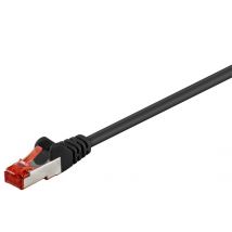 Ethernetkaapeli Cat6 S/FTP LSZH musta 0,15m