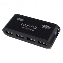 LogiLink USB 3.0 4-porttinen hubi virtalähteellä