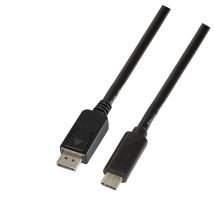 USB 3.2 Gen 1 Type-C -kaapeli - Displayport, 4K/120 Hz, musta, 3 m