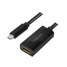 USB 3.2 Gen2 Type-C -sovitin, C/uros - HDMI A/naaras, 4K/60Hz, musta, 0,15 m
