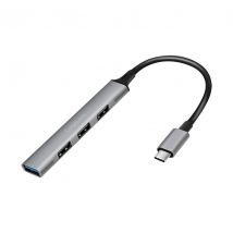 USB 3.2 Gen1 Type C, 4-porttinen USB-A hub ohut