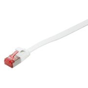 Ethernetkaapeli litteä CAT6A U/FTP valkoinen 10,00m