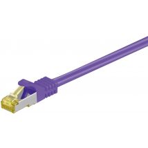 Ethernetkaapeli CAT 6A liittimillä S/FTP (PiMF), 500 MHz, kaapeliCAT 7, violetti 30m