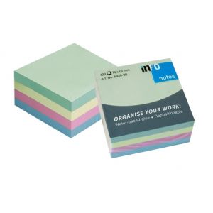 VIESTILAPPU 75X75 MM 400 KPL PASTELLILAJITELMA