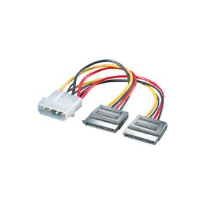 Delock Molex 4-pin - 2xSATA virtakaapeli 16cm