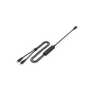 USB 2.0 Y-jakaja latauskaapeli, 1x C - 2x C, max. 100W, musta, 1,8 m