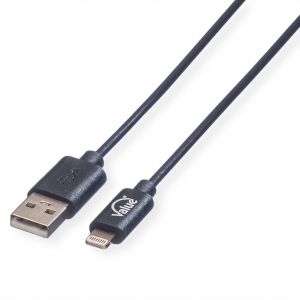 Apple® Lightning USB lataus/synkronointikaapeli, 1.8m musta
