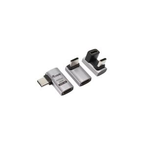 USB-C->USB-C 180° 40Gbps PD 240W, 3 kpl erilaista adapteria