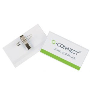 Nimikorttikotelo 54X90 mm / 50 kpl klipsi ja hakaneula