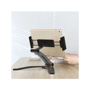 Alumiininen pöytä- ja seinäteline iPadille,e-kirjalle, tabletille, puhelimelle