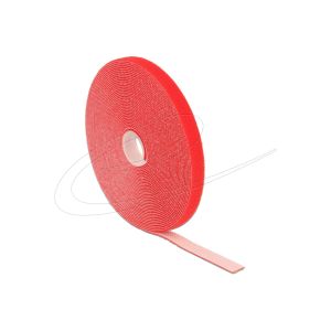 Uudelleenkäytettävä tarranauha, leveys 20 mm, punainen, 10m