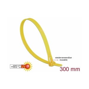 Nippuside, lämpöä kestävä 300 x 7.6 mm, keltainen 100 kpl