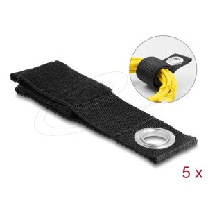 Tarranauhanippuside lenkillä ja kiinnitysreiällä P 260 x L 38 mm musta, 5 kpl