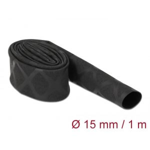 Delock Kutisteletku X-kuvio, liukumaton, 1 m x 15 mm, musta