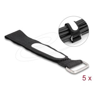 Tarranauhanippuside lenkillä ja merkintäkilvellä P 203 x L 20 mm musta, 5 kpl