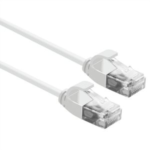Ethernet Cat.6A U/UTP (Class EA) Data Center kaapeli, LSOH, Slim, valkoinen, 2.0 m