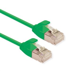 Ethernet Cat.6A U/FTP (Class EA) Data Center kaapeli, LSOH, Slim, musta, 5 m