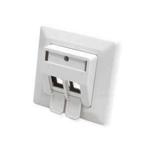 Etulevy kahdelle keystone-liittimelle, pölysuojilla