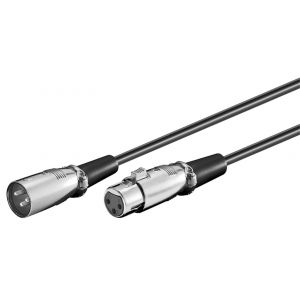 XLR-kaapeli uros (3-pin) > XLR naaras (3-pin) 6m
