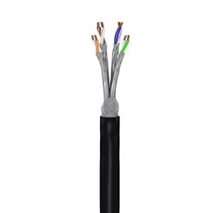 Ulkokäyttöön CAT 7 -ethernetkaapeli, S/FTP (PiMF), musta 305m