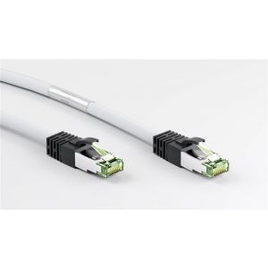 Ethernetkaapeli RJ45 (CAT 6A, 500 MHz) CAT 8.1 S/FTP raakakaapelilla, valkoinen, 15m