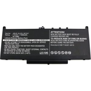 CoreParts 55Wh Dell Li-Pol 7.6V 7200mAh Black akku