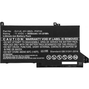 CoreParts 42Wh Dell Li-ion 11.4V 3650mAh Black akku