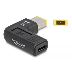 Latausadapteri USB Type-C™ naaras ja Lenovo 11,0 x 4,5 mm slim tip uros 90° kulmassa