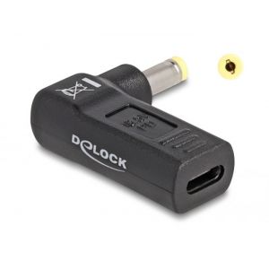 Latausadapteri USB Type-C™ naaras ja HP 4,8 x 1,7 mm uros 90° kulmassa