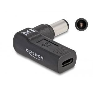 Latausadapteri USB Type-C™ naaras Dellille 7,4 x 5,0 mm uros 90° kulmassa