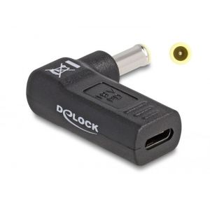 Latausadapteri USB Type-C™ naaras Samsung 5,5 x 3,0 mm uros 90° kulmaan