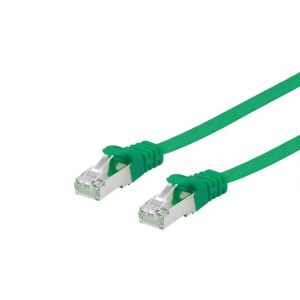 Ethernetkaapeli litteä Cat.6A U/FTP vihreä 2,00m