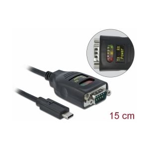 USB Type-C ™ -sovitin 1 x sarja-adapteri RS-232 DB9, 15 kV ESD-suojauksella