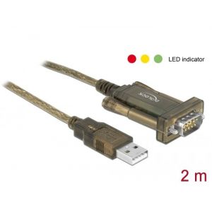 Delock adapteriUSB 2.0 Type-A > 1 x sarja DB9 RS-232