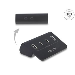 Delock USB 10 Gbps hubi 2xUSB-C + 2xUSB-A