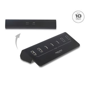 Delock USB 10 Gbps hubi 3xUSB-C + 4xUSB-A