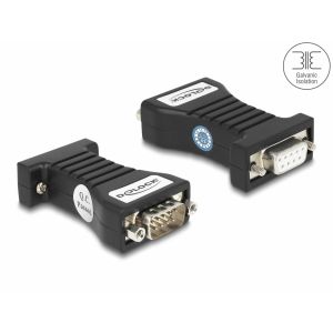 Delock Isolator RS-232 D-Sub 9 naaras - uros TXD, RXD, DTR, DSR, GND galvaaninen eristys 2,5 kV