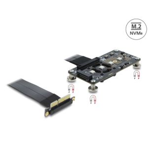 Delock PCI Express 3.0 x4 - M.2 Key M -sovitin tuulettimella ja kaapelilla 10 cm