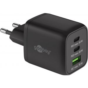 USB-C™ PD GaN -moniporttipikalaturi Nano (65 W), musta