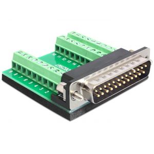 Riviliitin adapteri D-Sub 25-nastainen uros